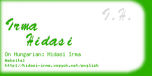 irma hidasi business card